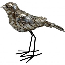 Decorative Figure Bird 279-225-317 20x7x17cm Silver SILVER