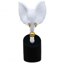 Decorative Figure Elephant 374-225-491 14x12x28cm Multi-White MULTI-WHITE