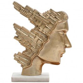 Διακοσμητική Φιγούρα City Face 948-225-015 20x27cm Gold GOLD
