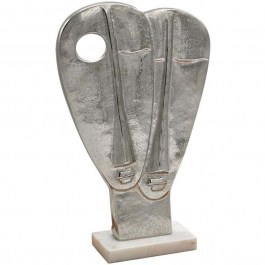 Διακοσμητική Φιγούρα Διπλό Πρόσωπο 948-225-022 23x27cm Silver SILVER