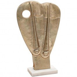 Διακοσμητική Φιγούρα Διπλό Πρόσωπο 948-225-021 23x27cm Gold GOLD