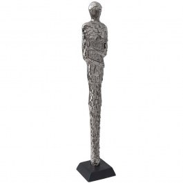 Decorative Statuette 963-225-004 13x13x76cm Silver SILVER