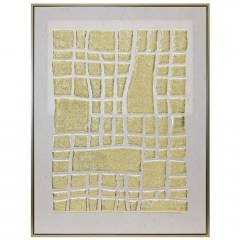 Canvas Painting 147-225-083 60x3x80cm White-Gold