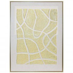 Canvas Painting 147-225-084 60x3x80cm White-Gold