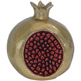 Table Decorative Pomegranate 947-124-007 13x10x13cm Gold-Red GOLD-RED