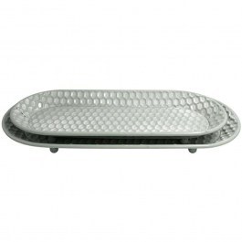 Decorative Trays (Set 2Pcs) 168-125-042 60x27x6cm Mint-White MINT-WHITE