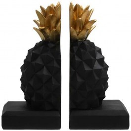 Βιβλιοστάτες Ανανάς (Σετ 2Τμχ) 281-224-011 9x9x19cm Black-Gold BLACK-GOLD
