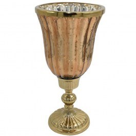 Κηροπήγιο 950-124-008 15x31cm Gold GOLD