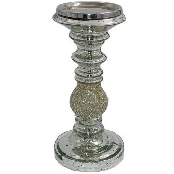 Κηροπήγιο 955-124-002 11x24cm Silver
