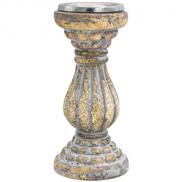 Candlestick 962-225-011 11x24cm Antique Cream