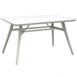 Garden Table 393-125-010 135x79x75cm White WHITE