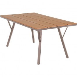 Garden Table 378-125-049 160x91x72cm Natural-Beige NATURAL-BEIGE