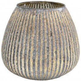 Vase 962-225-009 18x18cm Beige-Silver BEIGE-SILVER