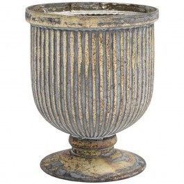 Βάζο 962-225-003 14x18cm Beige-Silver BEIGE-SILVER