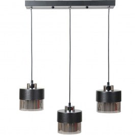 Ceiling Lamp - Rail 835-125-314 50x15x75cm 3xΕ27 60W Black-Silver BLACK-SILVER