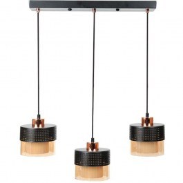 Ceiling Lamp - Rail 835-125-318 50x15x75cm 3xΕ27 60W Black-Bronze BRONZE-BLACK