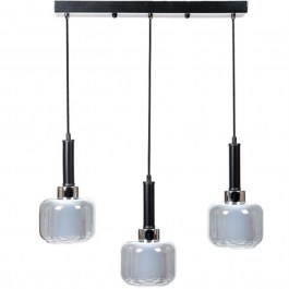 Ceiling Lamp - Rail 835-125-325 50x15x75cm 3xΕ27 60W Black-Silver BLACK-SILVER