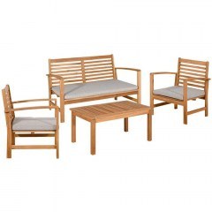 Garden Lounge (Set 4Pcs) 0020-224-042 Walnut