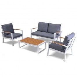 Σαλόνι Κήπου Domenico (Σετ 4Τμχ) 0042-124-001 White WHITE