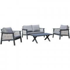 Σαλόνι Κήπου Federiko (Σετ 4Τμχ) 0042-125-006 Grey