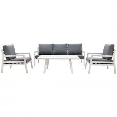 Σαλόνι Κήπου Santiago (Σετ 4Τμχ) 410-125-317 White