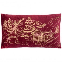 Christmas Decorative Pillow (With Stuffing) 430-225-024 Red-Gold RED-GOLD