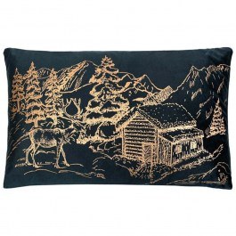 Christmas Decorative Pillow (With Stuffing) 430-225-025 Blue-Gold BLUE-GOLD