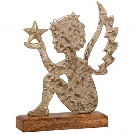 Christmas Decorative Figure Angel 964-225-011 19x5x24cm Gold GOLD