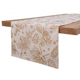 Christmas Runner 430-225-028 Beige-Gold BEIGE-GOLD