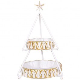 Christmas Tray Tree 168-225-060 36x30x58cm White WHITE
