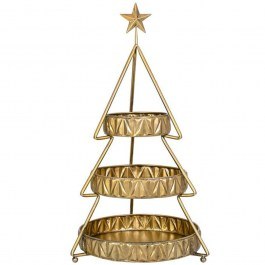 Christmas Tray Tree 168-225-061 42x37x88cm Gold GOLD