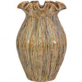 Vase 0052-225-011 22x36cm Grey-Gold GOLD-GREY