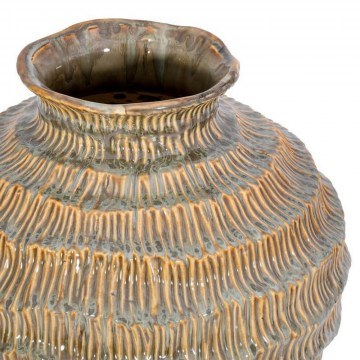 Βάζο 0052-225-002 21x20cm Grey-Gold