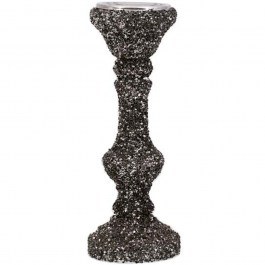 Candlestick Mosaic 967-225-012 11x30cm Grey GREY