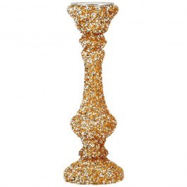 Candlestick Mosaic 967-225-009 12x38cm Gold GOLD