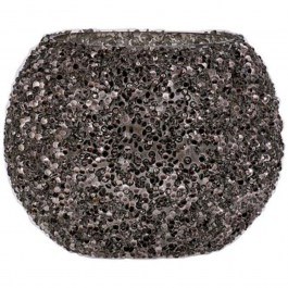 Tealight Candlestick Mosaic 967-225-018 13x10cm Grey GREY