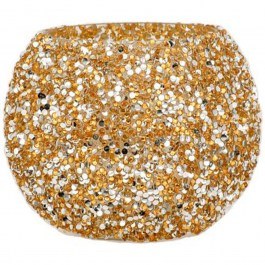 Tealight Candlestick Mosaic 967-225-017 13x10cm Gold GOLD