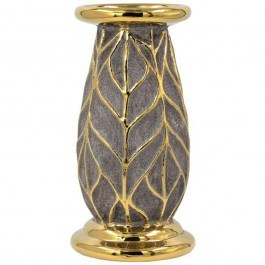 Candlestick 0024-125-176 10x20cm Gold-Grey GOLD-GREY