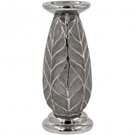Candlestick 0024-125-175 10x26cm Silver-Grey SILVER-GREY