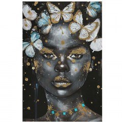 Canvas Painting Female Figure 108-126-090 60x3x90cm Multi