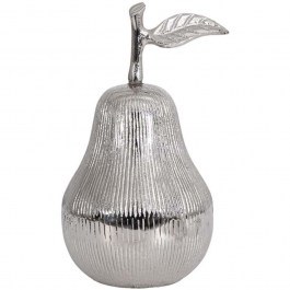 Decorative Pear 966-225-007 17x9cm Silver SILVER