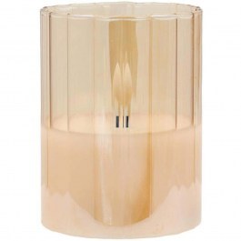 Candle With Led Flame 396-225-006 8x8x15cm Amber AMBER