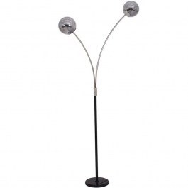 Floor Lamp 0037-125-021 166cm 2xE27 2W Silver-Black SILVER-BLACK