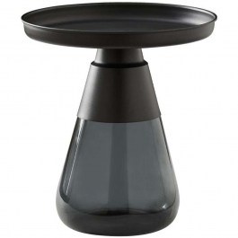 Τραπεζάκι Βοηθητικό 644-225-001 50x52cm Black-Grey BLACK-GREY
