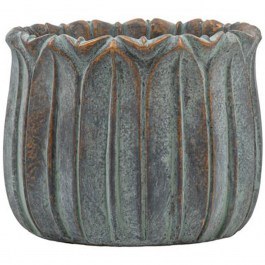 Vase 0053-126-012 18x15cm Anthracite-Green ANTHRACITE