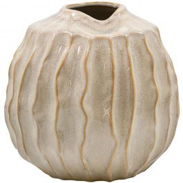 Vase 039-126-081 24x22cm Cream-Gold CREAM