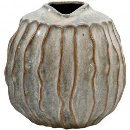 Vase 039-126-074 24x22cm Grey-Gold GREY