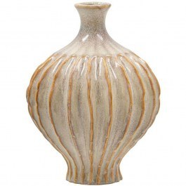 Vase 039-126-079 18x23cm Cream-Gold CREAM
