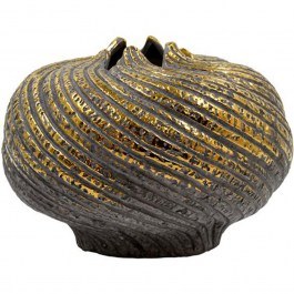 Vase 0055-126-001 22x15cm Grey-Gold GREY-GOLD