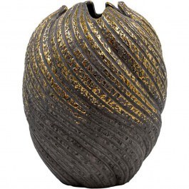 Vase 0055-126-003 21x27cm Grey-Gold GREY-GOLD